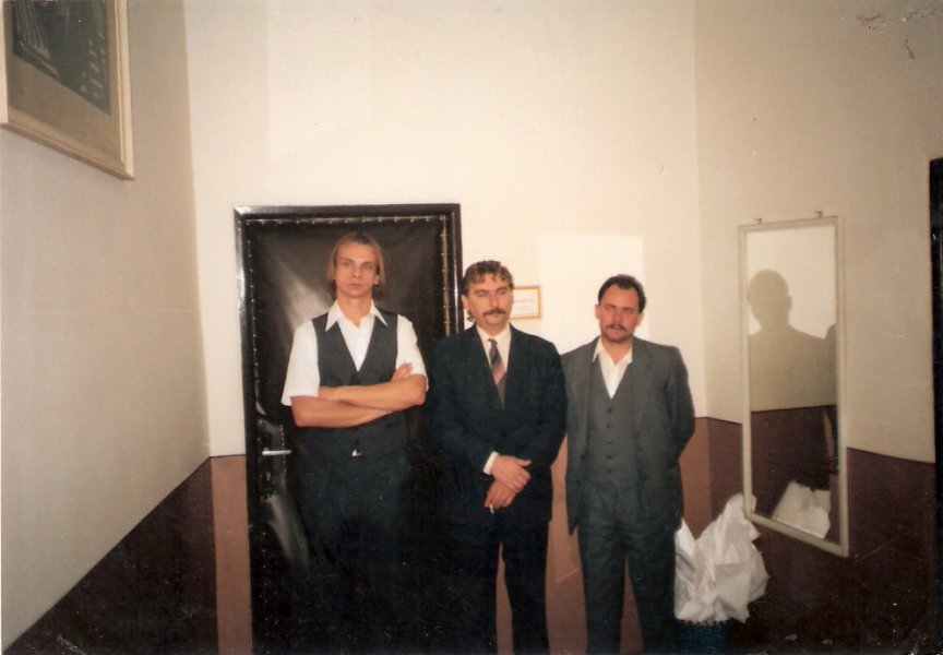 A szervezők: Leczo Tibi,karosi Gyuszi és Szimko Misi 1995.IX..24.